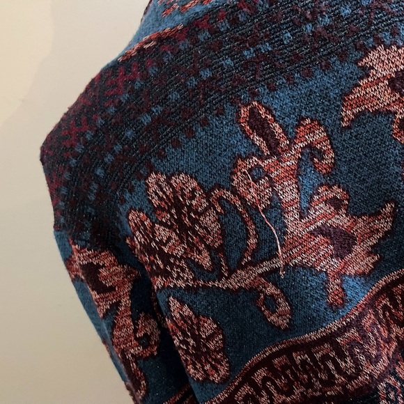 Chico's Textured Metallic Knit Cardigan casual office western bohemian - Picture 5 of 6